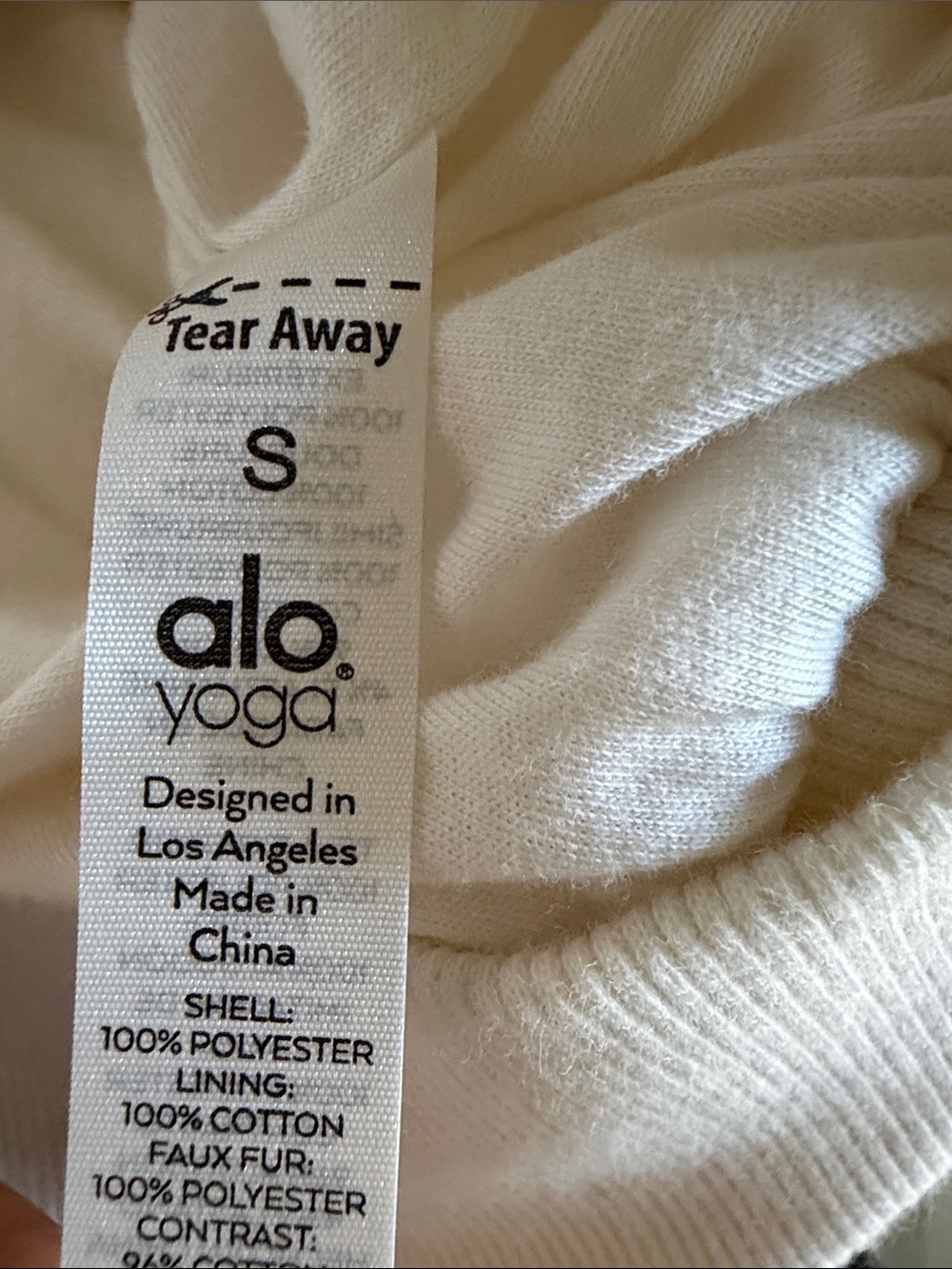 ALO Yoga Cream Sherpa Half-Zip Teddy Jacket - Picture 7 of 7